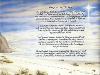 Footprints in the Sand Bracelet Prayer Inspirational Jewelry
