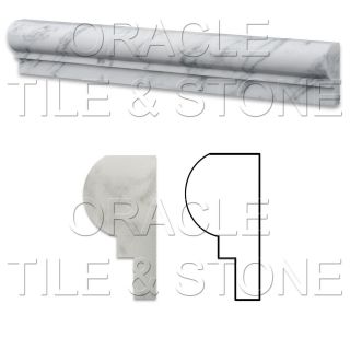 Carrara White Marble Polished OG 1 Chair Rail Molding