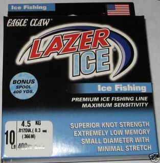 ICE FISHING LINE 2 lb Eagle Claw Lazer GREEN