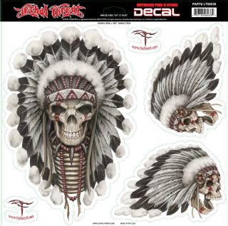   Tribal Indian Skull Decal Sticker for Cars Motorcycles Trucks RV