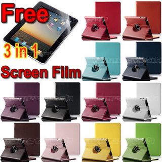 For iPad 2 360 Rotating Magnetic Leather Case Smart Cover Stand Screen 