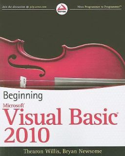 Beginning Visual Basic 2010 (Wrox Programmer to Programmer), Newsome 
