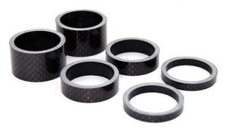 NEW 3K CARBON HEADSET SPACER KIT 6 PCS 20mm 10mm 5mm BICYCLE SPACERS 1 