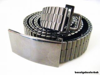 MARC JACOBS Stainless Steel Gunmetal Watch Belt New