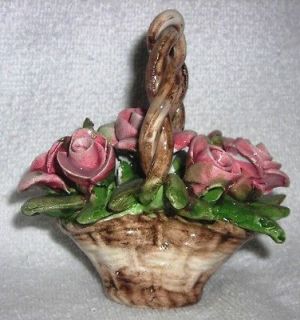     Vintage Nuova Made In Italy Hand Crafted Pink Rose Bouquet