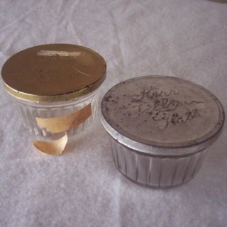   Kerr Jelly Rib Glass Jars Silver Gold Tone Metal Tin Lids Jar Lid Bee