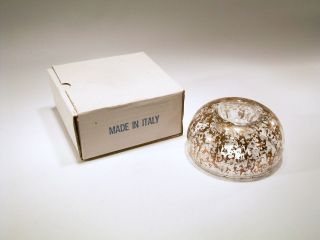 Cristallerie Italian Glass Tea Light Tealight Candle Holder Gold 