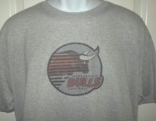 Jacksonville Bulls USFL Throwback Football Logo T Shirt XX Large