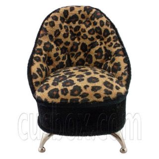 Cheetah Sofa Chair Jewelry Rings Box 1/6 Barbie Dolls House Dollhouse 