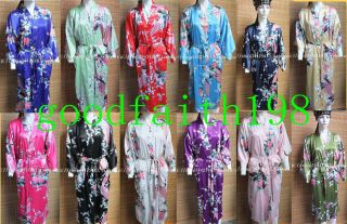 Geisha Kimono Bath Robe Night Gown Sleepwear & Robes One Size