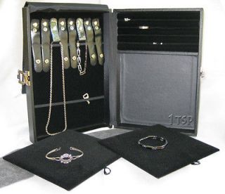 Jewelry Display Case Storage or Travel Attache for Necklaces, Rings 