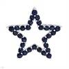 14K Solid White Gold Sapphire STAR Necklace Pendant