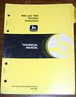 John Deere 1000 1400 Portable Generator Technical Manual TM1382
