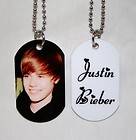 JUSTIN BIEBER SIGNED DOG TAG Key Chain Choose Yours
