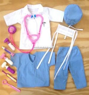 Doll Clothes fits AMERICAN GIRL NURSE OUTFIT +++ SCRUBS, DOCTOR 