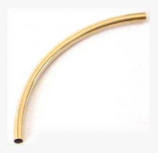 6x 14K GOLD FILLED Liquid long Tube Arch Curved moon Spacer 40mm x 2mm 