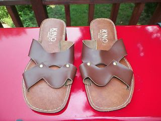 Mens KINO Brown Sandals Made in Key West Florida SZ 11 in Good 