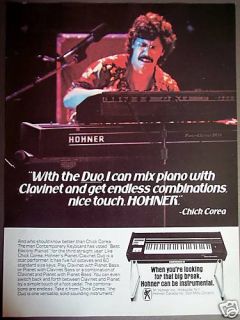 1980 Chick Corea HOHNER Pianet Clavinet DUO photo ad
