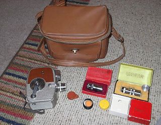 Keystone K30 Capri Deluxe 8mm Movie Camera, with 3 lenses, boxes, case 