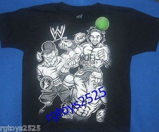 WWE John Cena Glow in the Dark HHH Kofi T Shirt Size 6 7 Small Childs 