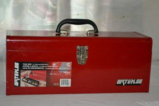 WATERLOO HEAVY DUTY METAL TOOL BOX WITHOUT PLASTIC CARRIER