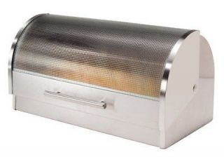   Steel Roll Top Kitchen Bread Box Bin Storage Extra large size