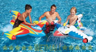 Water Gun Spaceship Ride On Intex Swimming Pool Float Raft Kids Toy
