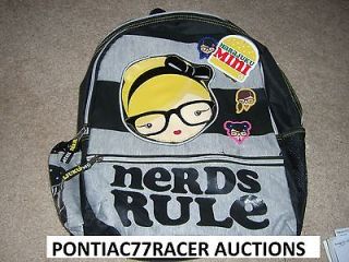 Harajuku Mini Nerds Rule Backpack Bookbag Bag Gwen Stefani New