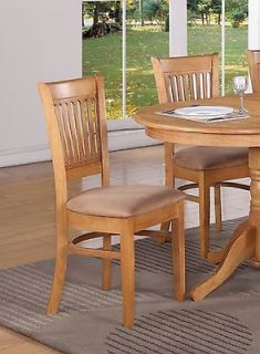 SET OF 2 KITCHEN DINING CHAIRS WITH MICROFIBER UPHOLSTERY SEAT IN OAK 