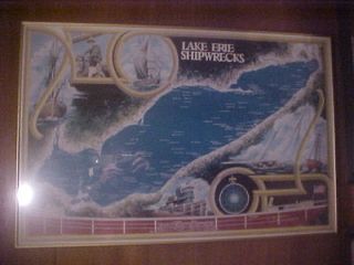 lake erie map in Antiques