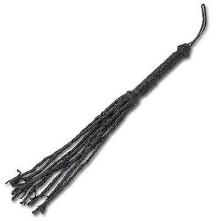 Large Cat of Nine Tails Whip   Leather Whip Flogger 26 inches   BLACK 