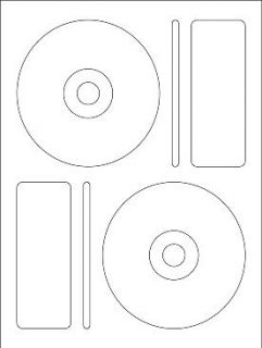 1500 CD / DVD Labels White Matte Memorex Compatible