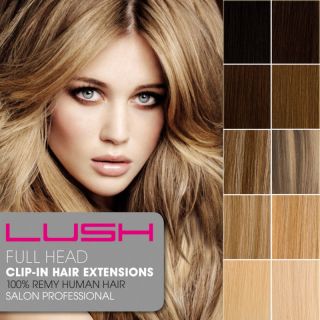 lush clip in remy human hair extensions full head largest range of 