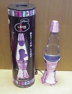 Lava Lamp Good Girl / Bad Girl Resin Base Purple Wax w Clear Liquid