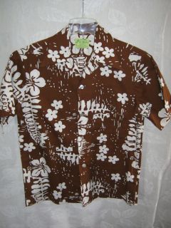 70s Ui Maikai Hawaiian Wide Lapel Shirt Size S NWOT