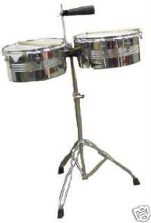 BRAND NEW TIMBALE KIT w STAND and COWBELL