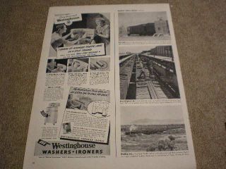 1940 Westinghouse Wringer Washer Laundry Ad Break Up Jams in a Split 