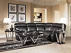   BLACK BONDED LEATHER RECLINER SOFA COUCH SECTIONAL SET LIVING ROOM NEW