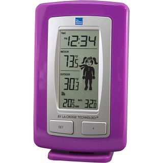 La Crosse Technology Wireless Temperature St   Purple, Weather GIrl 