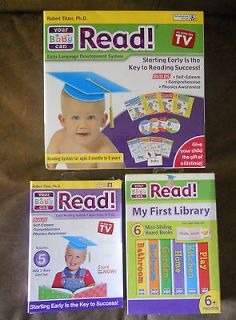 Your Baby Can Read Complete set 1 4 & Vol 5 DVDs Books Cards + My 