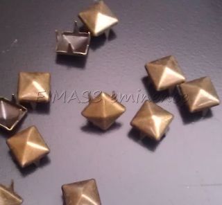 100 x Pyramid Studs Rivet   Leather Crafts Costumes Bags Belts Shoes 