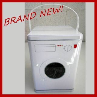 Laundry Machine Shaped Box Detergent Washing Powder Storage Tin 
