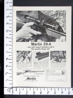 1963 MARLIN Model 39   A 22 Rim Fire Lever Repeating Rifle magazine Ad 
