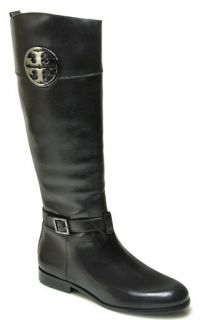 New Tory Burch Patterson Black Riding Boots 7