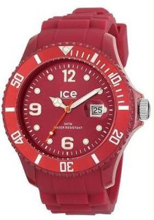 48MM ICE WATCH Silicone Wrist Watch WITH DATE red (MAN SIZE)