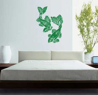 KOI FISH WALL ART VINYL DECAL HOME DECOR FOR YOU LIVING ROOM BEDROOM 