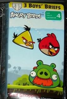 Fruit of the Loom Angry Birds 3 Boys Cotton Briefs x 3 Pairs * Sizes 4 