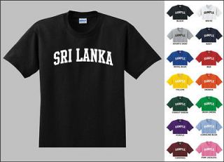 Country of Sri Lanka College Letters T shirt