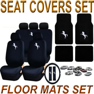 FORD MUSTANG EXPLORER WHITE MUSTANG HORSE 18 PIECES SEAT COVERS 