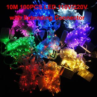 10M 110V / 220V 100 LED String Decoration Light For Xmas Party Wedding